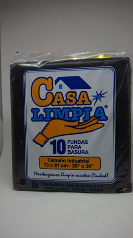 FUNDA BASURA CASA LIMPIA INDUSTRIAL 73X91CM