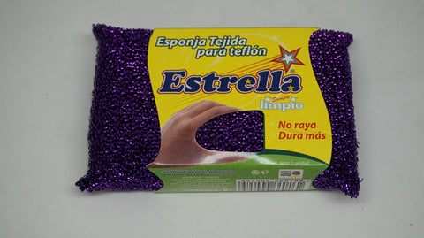 ESPONJA ESTRELLA TEJIDA COLORES X 1