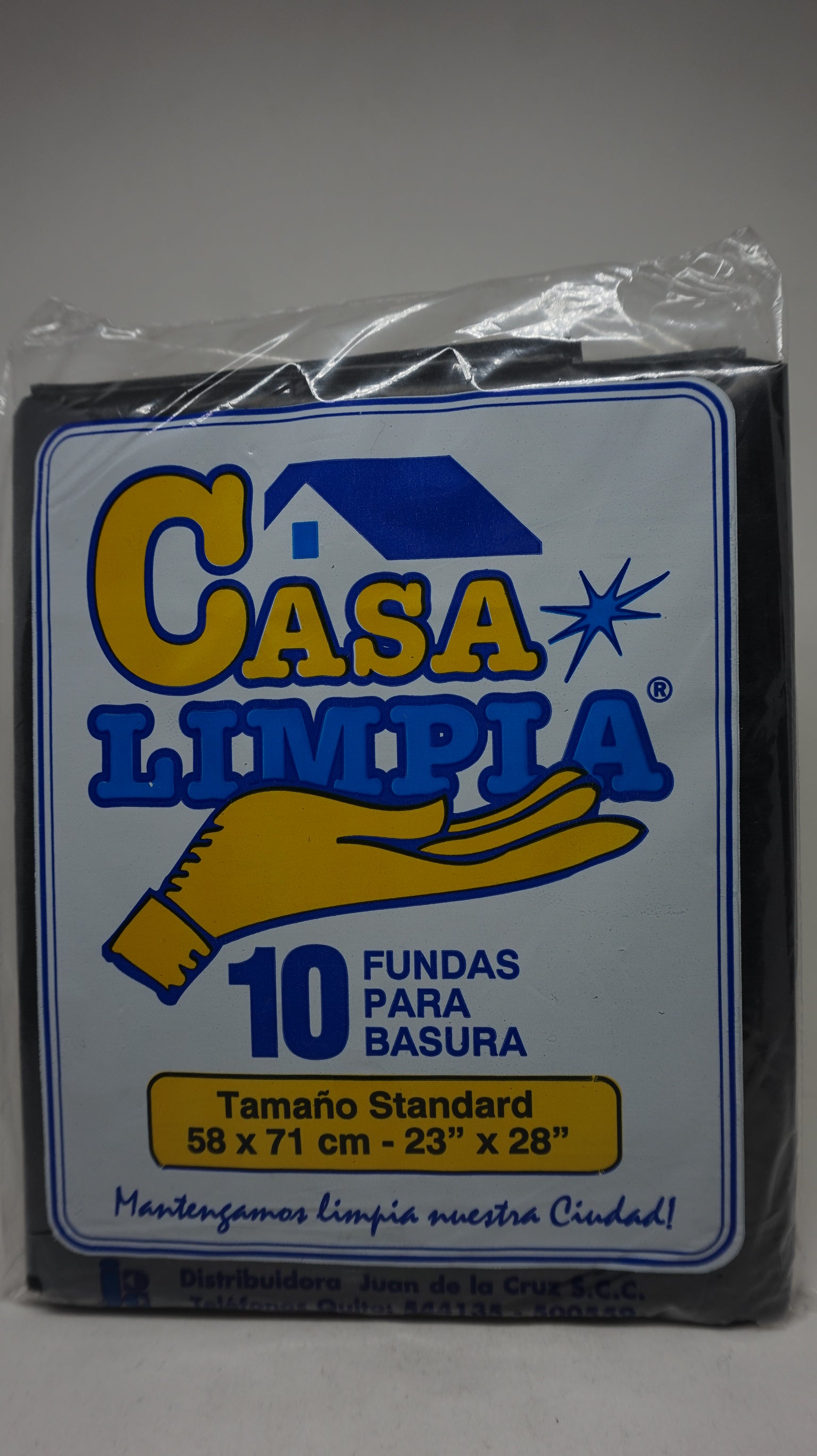 FUNDA BASURA CASA LIMPIA ESTÁNDAR 58X71CM