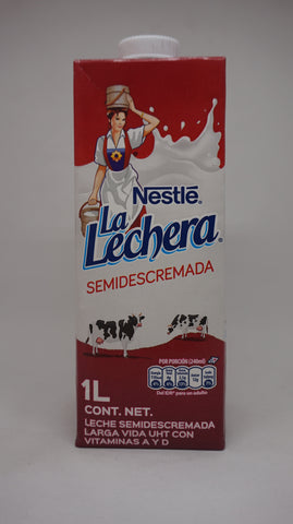 LECHE LA LECHERA SEMIDESCREMADA 1L