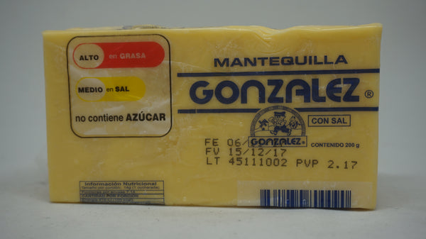 MANTEQUILLA GONZÁLEZ NORMAL 200GR