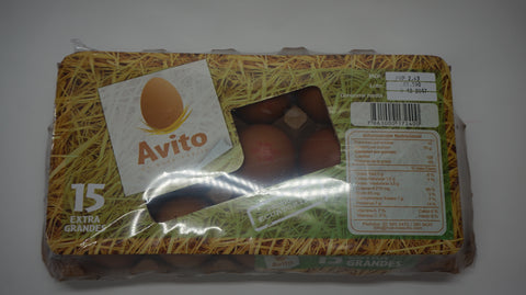 HUEVOS EXTRA GRANDES AVITO X 15