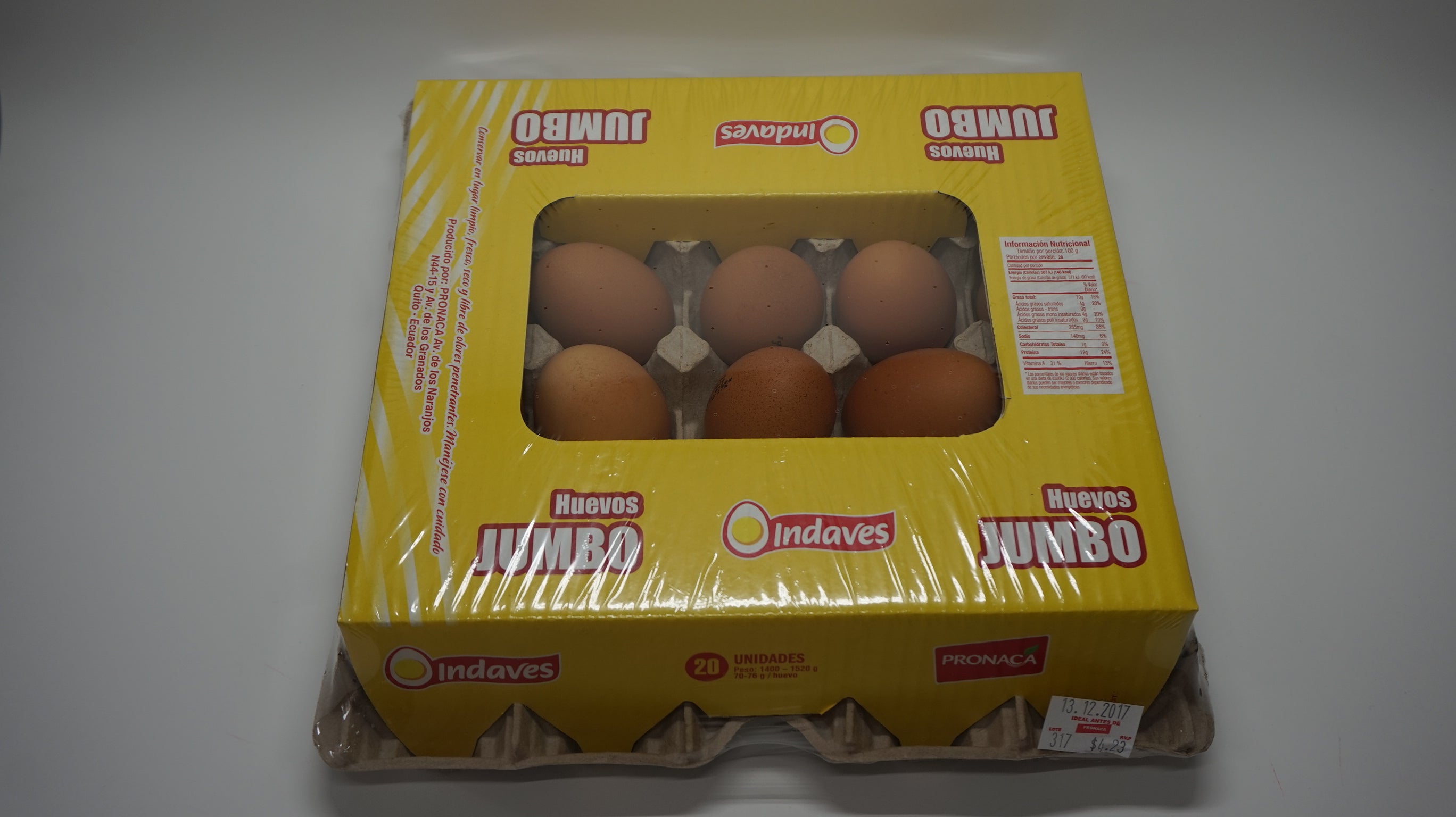 HUEVOS INDAVES JUMBO X20