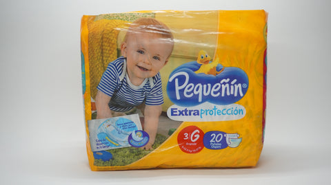 PAÑAL PEQUEÑÍN EXTRA PROTECCIÓN ETAPA 3/GRANDE X 20
