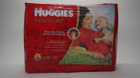 PAÑAL HUGGIES NAT CARE MEDIANO X 26