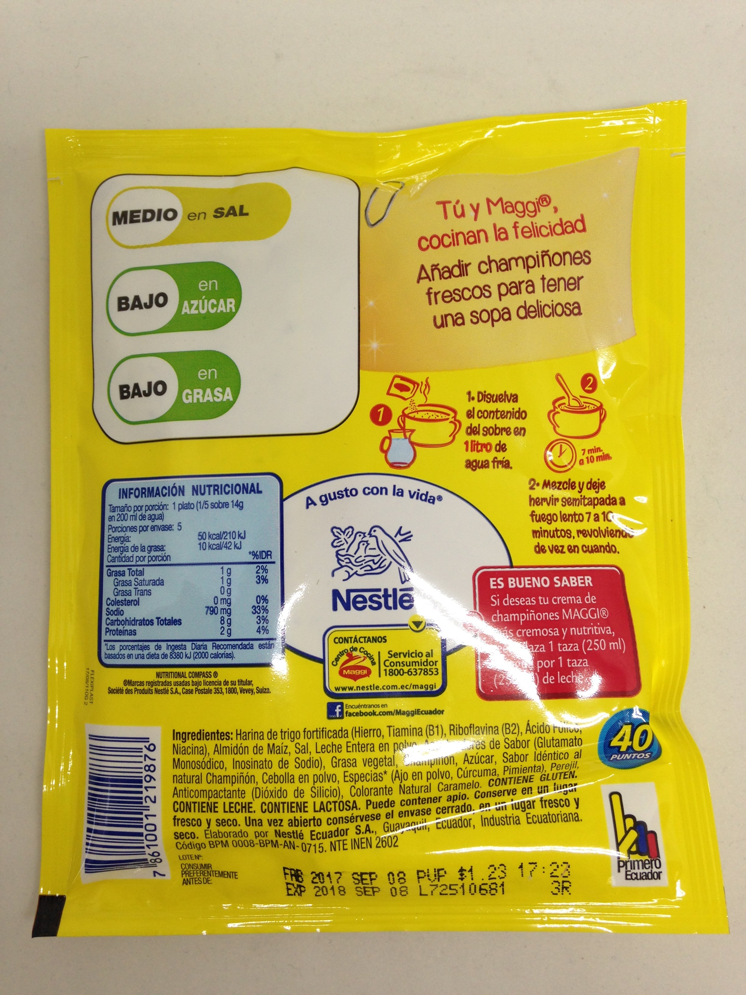 CREMA DE CHAMPIÑONES MAGGI 70GR