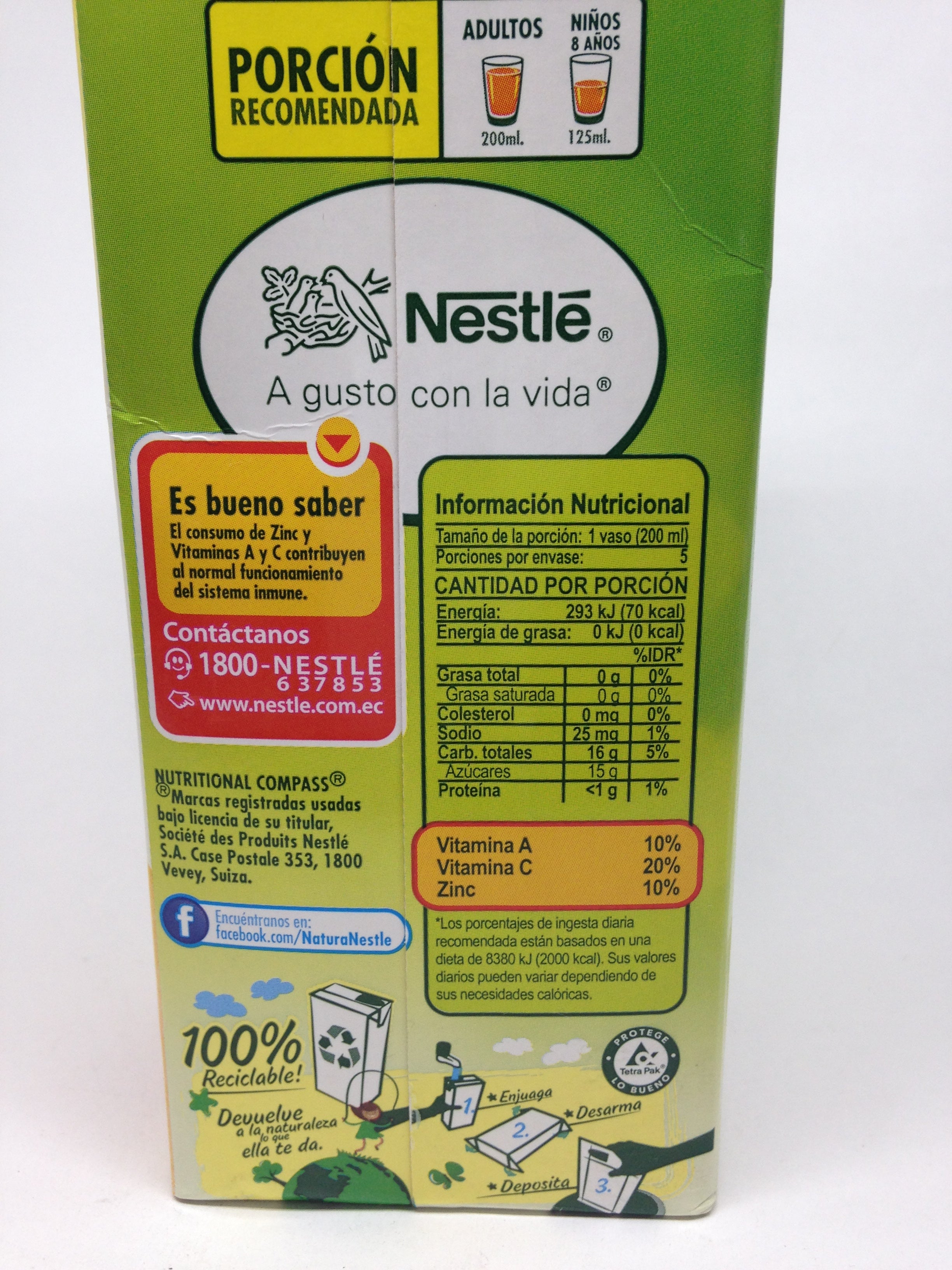 NATURA DURAZNO 1LT