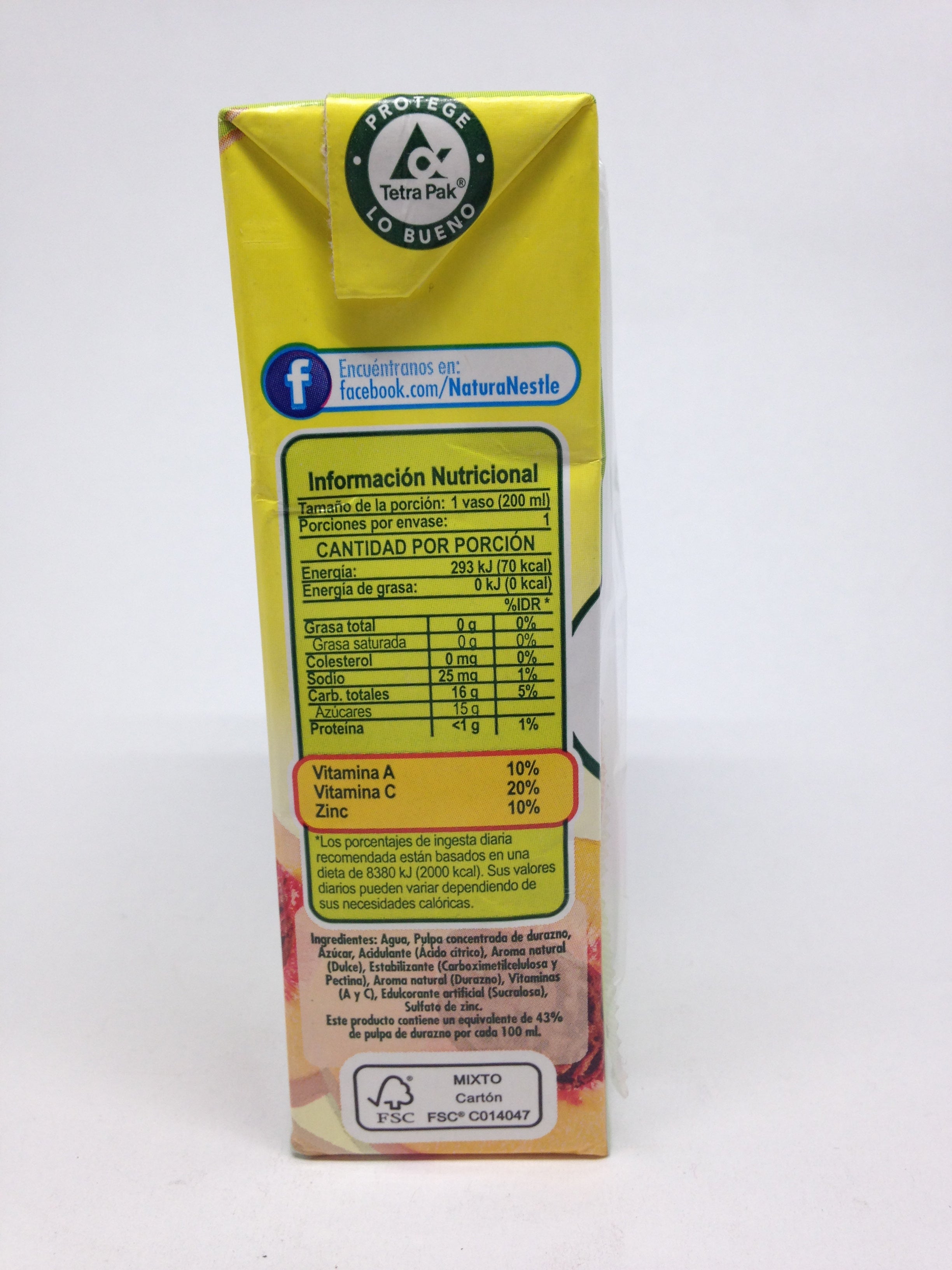 NATURA DURAZNO NÉCTAR 200ML