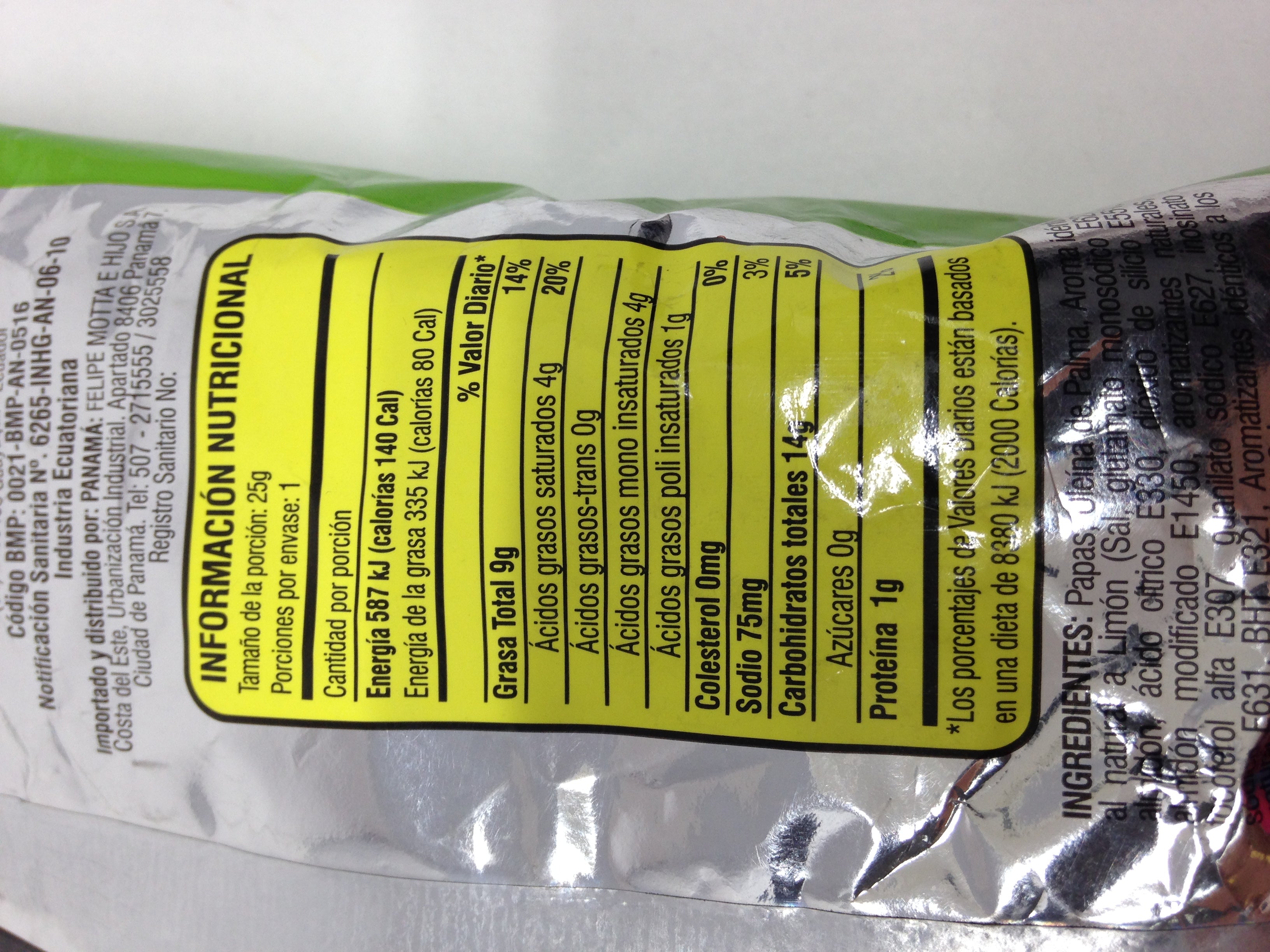 RIZADAS YUPI LIMÓN 25GR