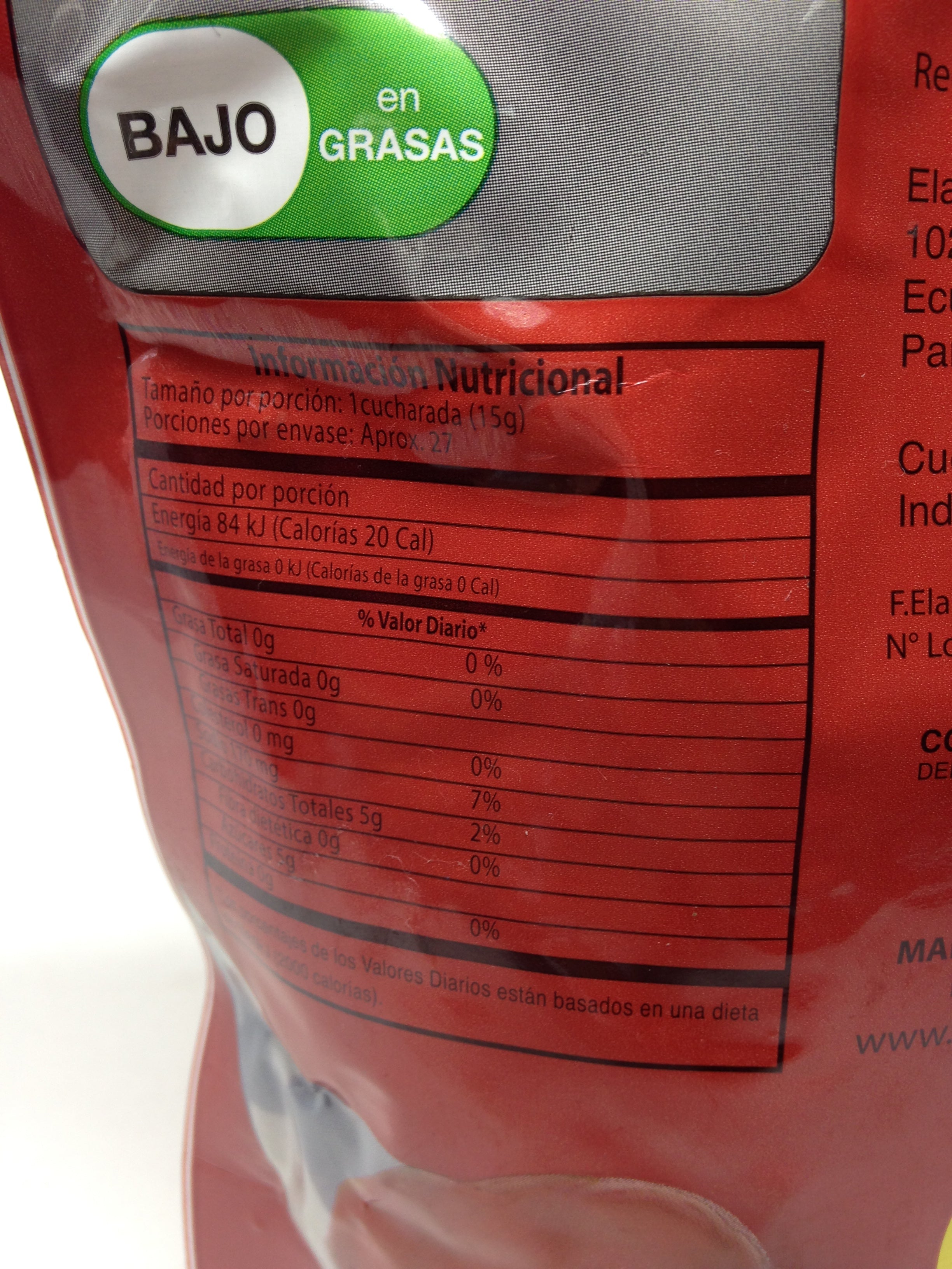 SALSA DE TOMATE LOS ANDES ECOPACK 400GR