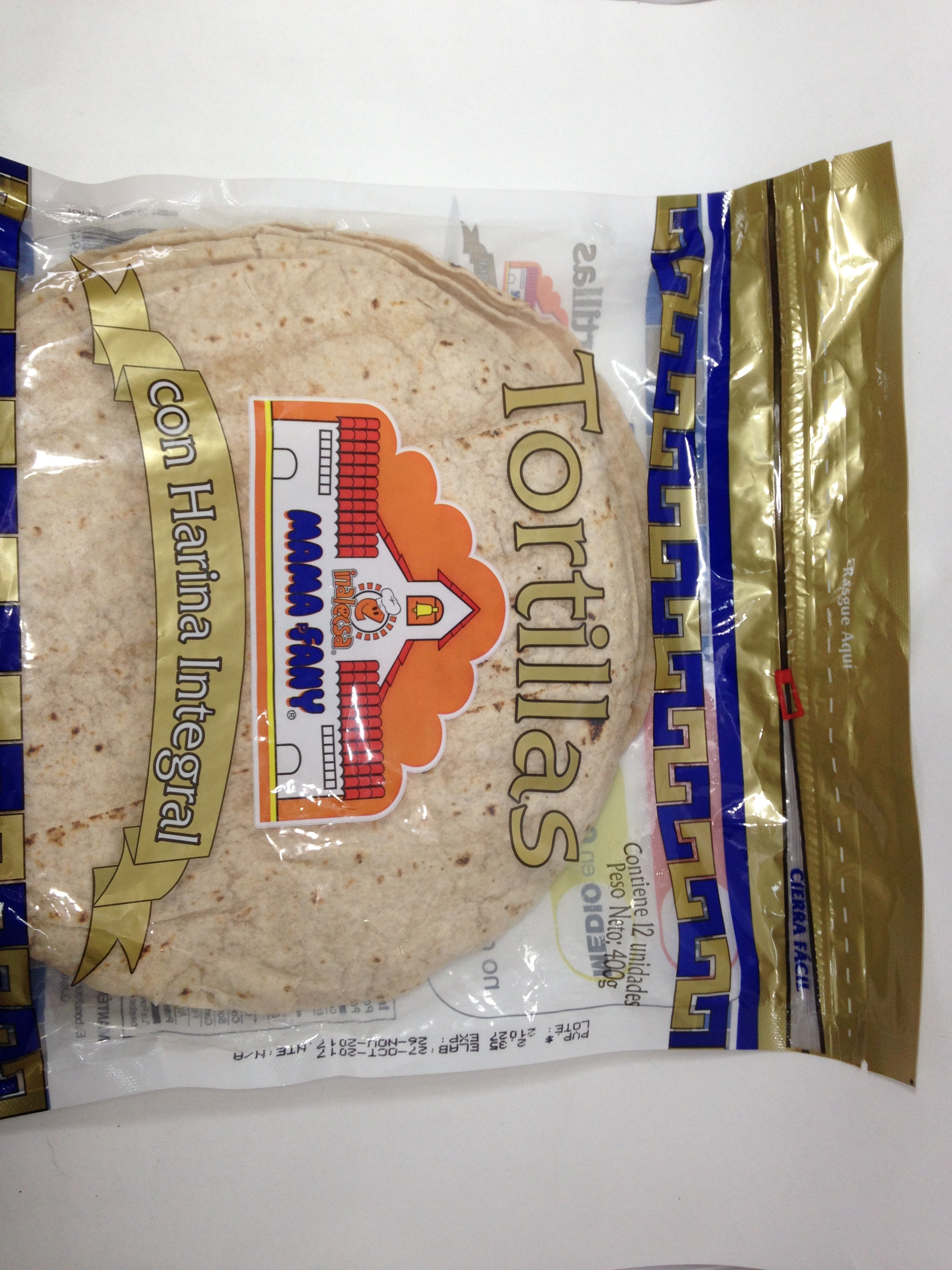 TORTILLAS MAMA FANY INTEGRAL 400GR