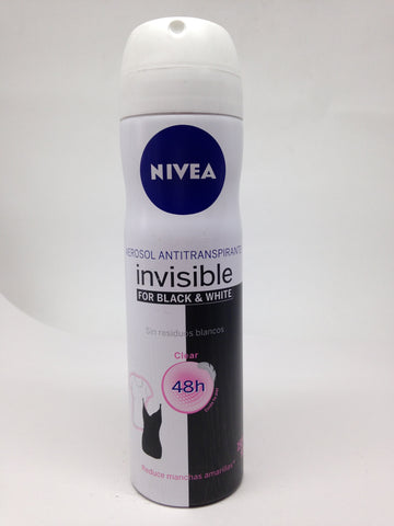 DESODORANTE NIVEA SPRAY BLACK&WHITE CLEAR 150ML